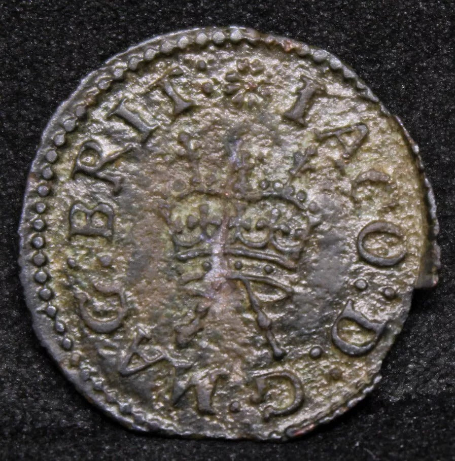 James Lennox Round Farthing. 1614-25 MM-rose