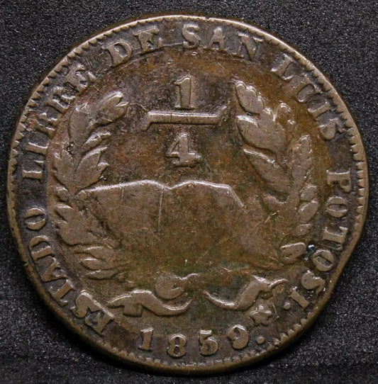 ¼ Real "Quarto/Quartilla" 1859. KM.359.