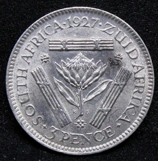 3 pence 1927 South Africa, George V. KM-15.1 aUNC