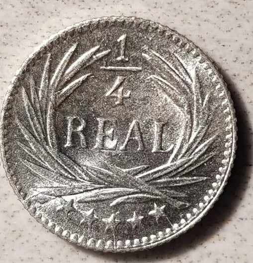 1896 Guatemala Republic 1/4 Real KM 162