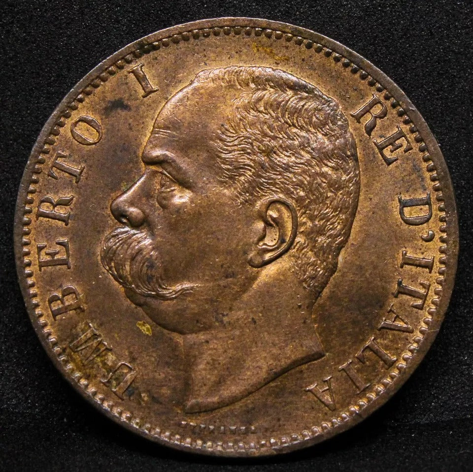 1894 -BI 10 Centesimi - Umberto I, Italy. KM-27.1 UNC