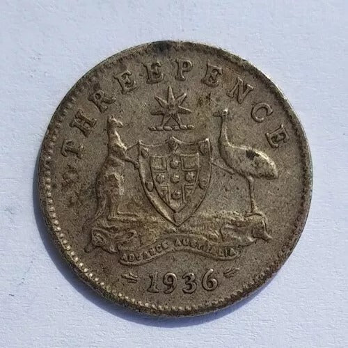 1936 Australia 3 Pence, George V.