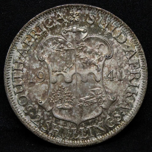 2 Shillings 1941, South Africa George VI. KM-29. UNC