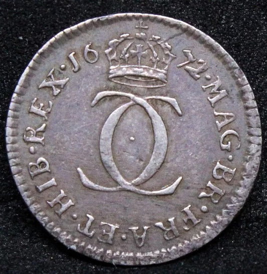 2 pence (maundy issue) 1672/1 (overdate), Charles II. S.3388. EF