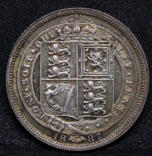 1887 withdrawn 6 (six) pence. Queen Victoria. UNC #2