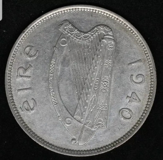 1940 Ireland 1/2 Crown EF