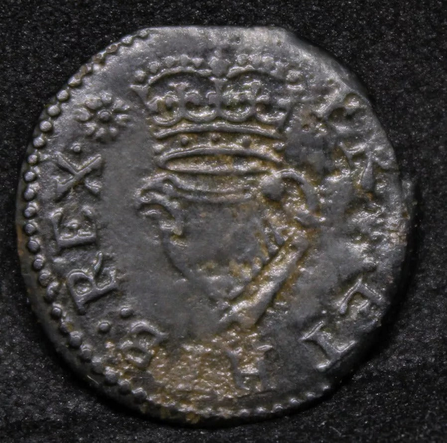James Lennox Round Farthing. 1614-25 MM-rose