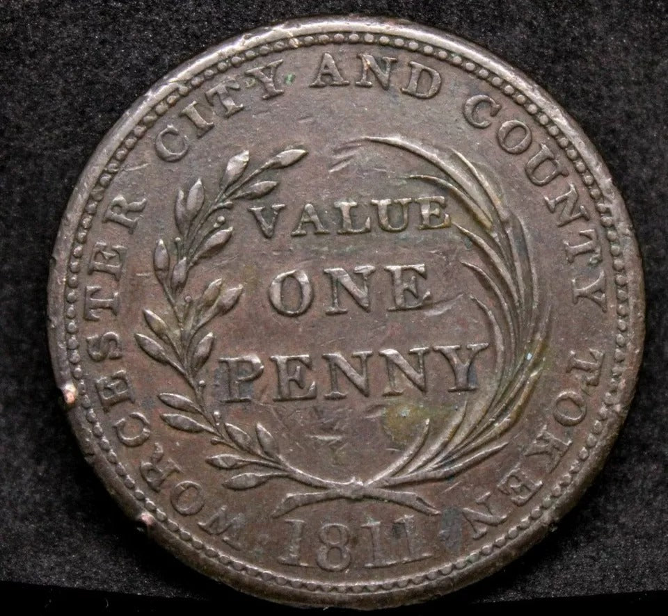 1811 Worchester City And Council Penny Token